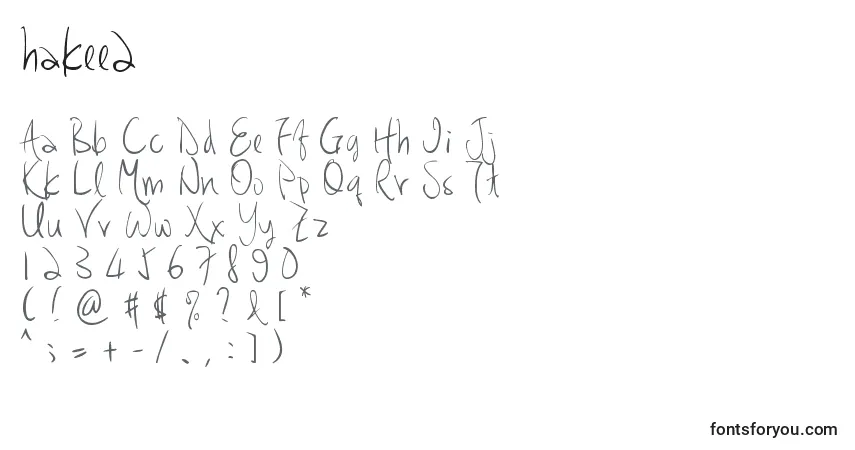 Hakee2 (128851)-fontti – aakkoset, numerot, erikoismerkit