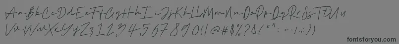 Шрифт Haklam – чёрные шрифты на сером фоне