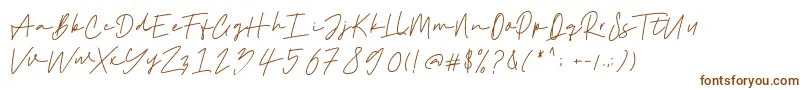 Шрифт Haklam – коричневые шрифты на белом фоне