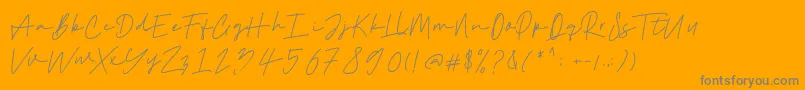 Haklam Font – Gray Fonts on Orange Background