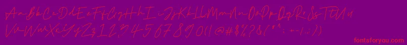 Haklam Font – Red Fonts on Purple Background