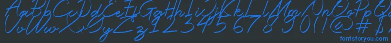 Halana Font – Blue Fonts on Black Background