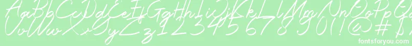 Halana Font – White Fonts on Green Background
