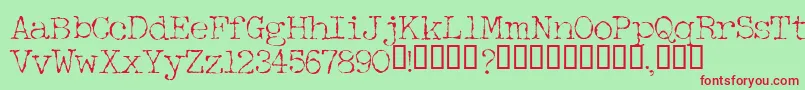 HALBP    Font – Red Fonts on Green Background