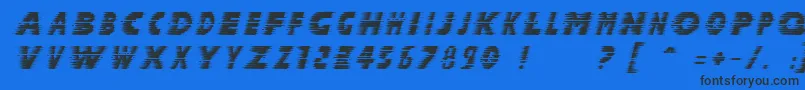 HALCIT   Font – Black Fonts on Blue Background