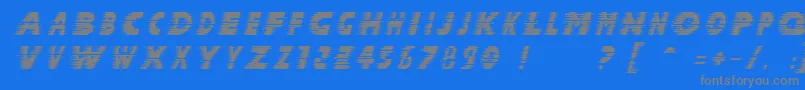 フォントHALCIT   – 青い背景に灰色の文字