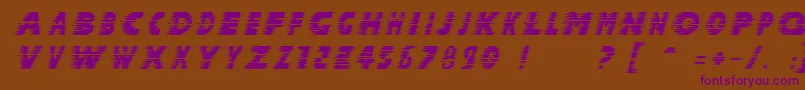 HALCIT  -fontti – violetit fontit ruskealla taustalla