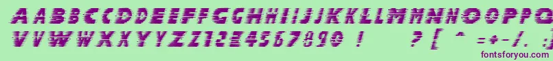 HALCIT  -fontti – violetit fontit vihreällä taustalla