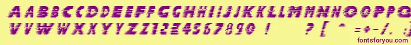 HALCIT  -fontti – violetit fontit keltaisella taustalla