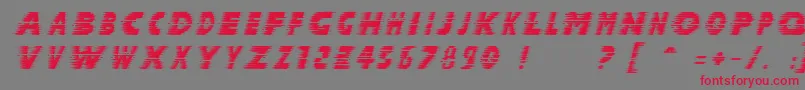 HALCIT  -Schriftart – Rote Schriften auf grauem Hintergrund