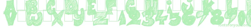 Half Price 4 You-fontti – vihreät fontit valkoisella taustalla