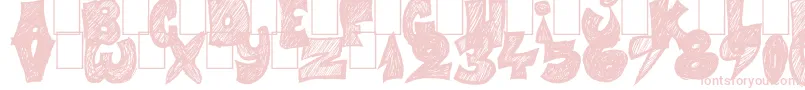 Half Price 4 You-fontti – vaaleanpunaiset fontit valkoisella taustalla