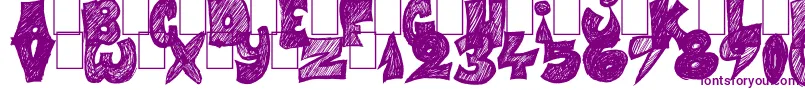 Half Price 4 You-Schriftart – Violette Schriften auf weißem Hintergrund
