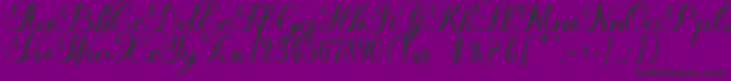 Halfesika Script Font – Black Fonts on Purple Background