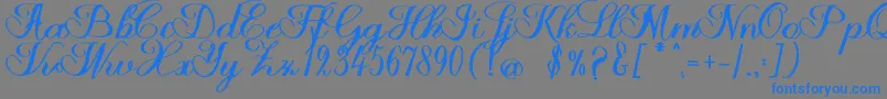 Police Halfesika Script – polices bleues sur fond gris