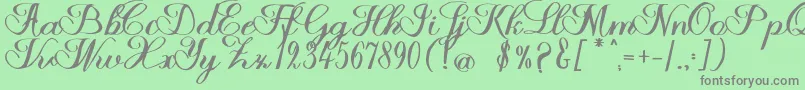 Police Halfesika Script – polices grises sur fond vert