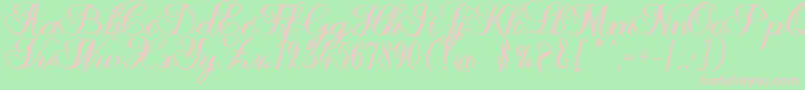 fuente Halfesika Script – Fuentes Rosadas Sobre Fondo Verde