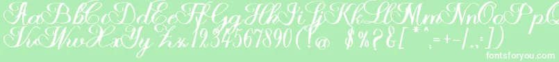 fuente Halfesika Script – Fuentes Blancas Sobre Fondo Verde