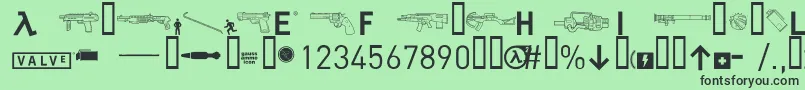 More about halflife2 Font halflife2 Font – Black Fonts on Green Background