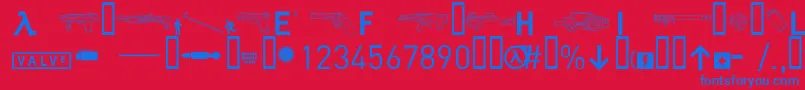 More about halflife2 Font halflife2 Font – Blue Fonts on Red Background