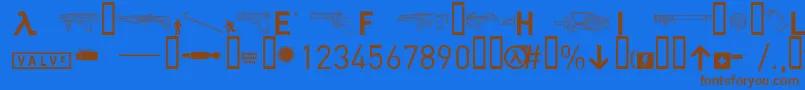 halflife2 Font – Brown Fonts on Blue Background