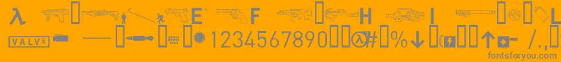 フォントhalflife2 – オレンジの背景に灰色の文字
