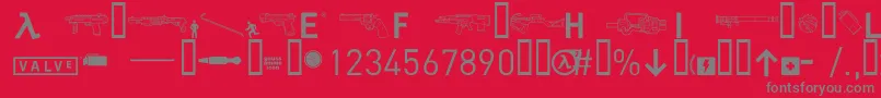 halflife2 Font – Gray Fonts on Red Background