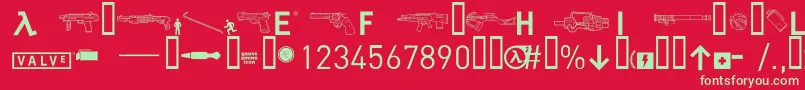 halflife2 Font – Green Fonts on Red Background