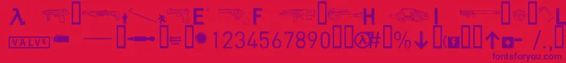 halflife2 Font – Purple Fonts on Red Background
