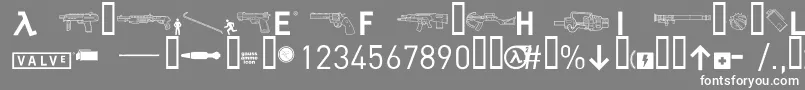 halflife2 Font – White Fonts on Gray Background