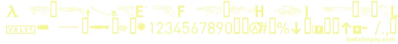 halflife2-fontti – keltaiset fontit