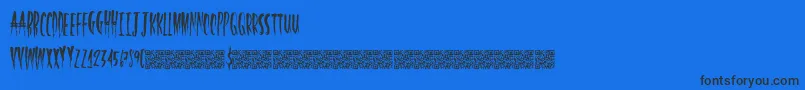 HalfLight Font – Black Fonts on Blue Background