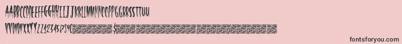 HalfLight-Schriftart – Schwarze Schriften auf rosa Hintergrund