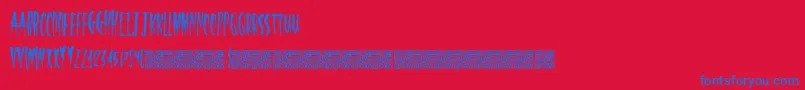 HalfLight Font – Blue Fonts on Red Background