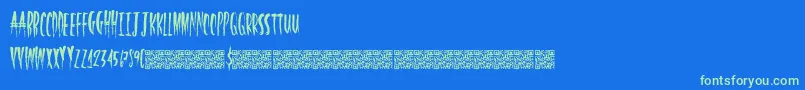 HalfLight Font – Green Fonts on Blue Background