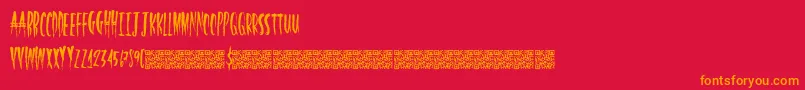 HalfLight Font – Orange Fonts on Red Background