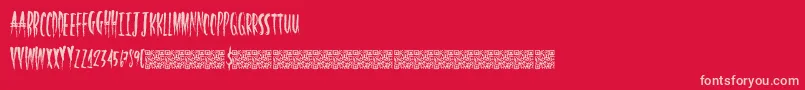 Fonte HalfLight – fontes rosa em um fundo vermelho