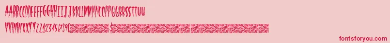 HalfLight Font – Red Fonts on Pink Background