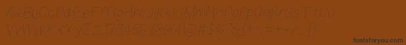 fuente Kabinaltobl – Fuentes Negras Sobre Fondo Marrón