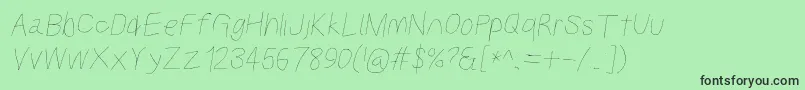 Kabinaltobl Font – Black Fonts on Green Background