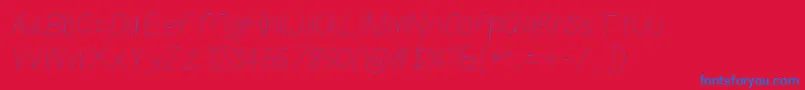 Kabinaltobl Font – Blue Fonts on Red Background