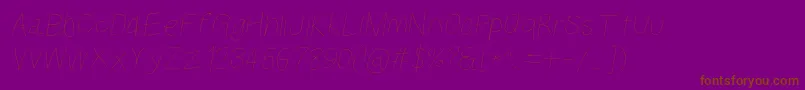 Kabinaltobl Font – Brown Fonts on Purple Background