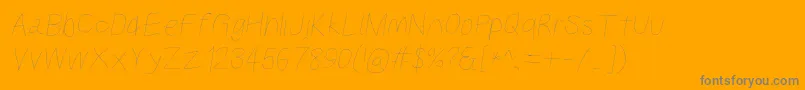 フォントKabinaltobl – オレンジの背景に灰色の文字