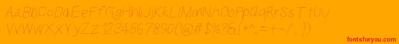 Kabinaltobl Font – Red Fonts on Orange Background
