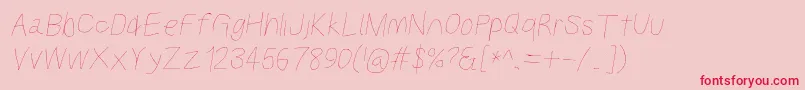 Kabinaltobl Font – Red Fonts on Pink Background