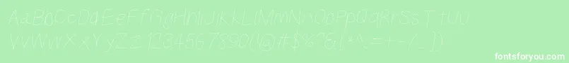 Kabinaltobl Font – White Fonts on Green Background