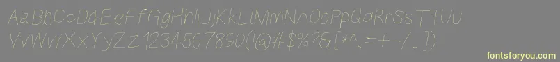 Kabinaltobl Font – Yellow Fonts on Gray Background