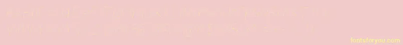 Kabinaltobl Font – Yellow Fonts on Pink Background