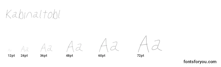 Kabinaltobl Font Sizes