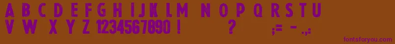 Halftoned Backup Font – Purple Fonts on Brown Background